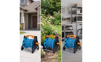 Manual Winding Hose Reel Cart with Crank Handle Portable Hose Storage Cart Heavy Duty Rust Resistant for Garden Watering