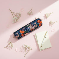 pencils Pouch Large Capacity Floral Stationery Bag Material Embroidered Cosmetic Bag for Girls, School