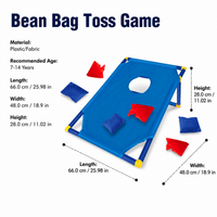 Garden Bean Bag Throwing Game, Outdoor Games for Kids 7-14 Years, Family Garden Game 47x16x12cm, Synthetic Material Target Toss