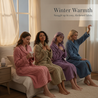 Women's Coral Fleece Ankle-Length Nightgown, Thickened Winter Loungewear
