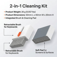 2-in-1 Screen Cleaning Brush Portable Electronics Cleaner Kit, Digital Cleaner for Phone Laptop Keyboard Computer