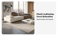 Straight Line Sectional Sofa Italian Minimalist Design Living Room Furniture Light Luxury Aesthetic Couch for Young Adults, Home, Lounge Area, Bedroom