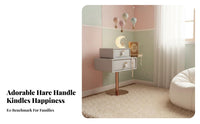 Cute Design cumulusShaped Nightstand Minimalist aesthetic Bedside Table Creative Look Bedroom Furniture Rounded Corners for Children, Homeowners, Nursery, Playroom, Living Room, Hallway