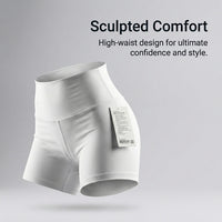 Running Shorts for Women with High Waisted Compression and Control, Naked Feeling Material Gym Wear with Elastic Waistband, Shaping Design