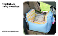 Built-in Safety Leash Dog Car Seat Adjustable Straps Pet Car Nest Removable and Washable for Cat Owners, Road Trips, Vehicle Seats, Outdoor