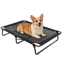 Foldable Elevated Dog Bed with Breathable Mesh, No Assembly Required
