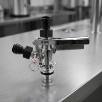 Keg Coupler with Lever Handle Reliable Keg Coupler with Pressure Relief Release Mechanism Beer Dispenser for Homebrewers Workstations