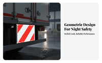 High Visibility Vehicle Rear Marking Plate Waterproof Truck Liftgate Reflector Scratch Resistant for Journey Ing Unit S, Commercial Vehicles
