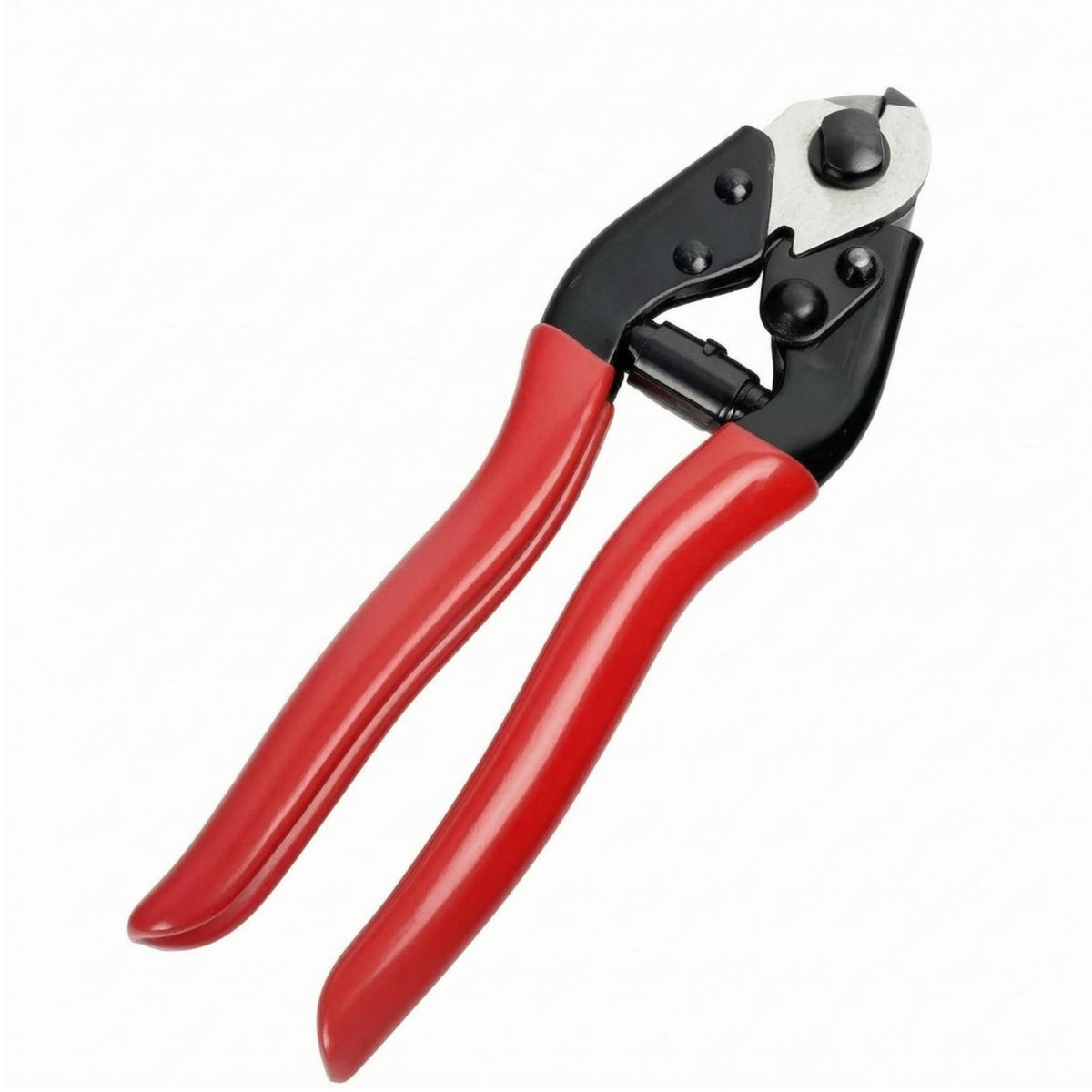 Black Metal Head Manual Wire Rope Cutter Red Handles Coil-Assisted-Loaded Wire Cutter