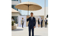 Windproof Umbrella with 24 Ribs Manual Open Long-Handled Umbrella Quick-Dry Long-Lasting for Business Professionals, Daily Commuting