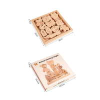 Early Learning Wooden Creature Stacking Toy Educational Creature Balance Blocks Hand-Eye Coordination Wooden Stacking Balance Game Fine Movement Skills for Children, Toddlers, Preschool, Classroom