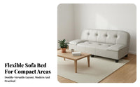 Scratch Resistant Two-in-One-Use Sofa Bed Solid Wood Frame Foldable Sofa Bed High-Density Foam Folding Sleeper Couch for Apartment Dwellers, Students, Homeowners, Bedroom, Not on Ice