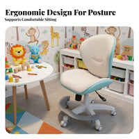 Ergonomic Design Adjustable Rolling kids' Chair Universal casters Adjustable Youth rotating Chair weight-activatedLocking Casters Student Seat Breathable Mesh spine support for Students, Teenagers, Parents, Study Room, Home, School, Bedroom