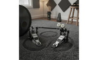 Metal Base Plate Double Bass Drum Pedal Heavy-Duty Double Kick Pedal Smooth Action for Adults, Performance, Practice