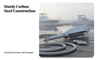 Inflatable Boat Anchor Foldable Design Carbon Steel Lotus Anchor Aquatic Hardware Rust-Resistant Space-Saving Storage