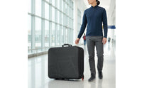 Foam Padded Folding Bike Case Wheeled Hard Shell Bike Case EVA Zippered for Transport