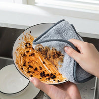 8-Layer Cleaning Cloths and Tea Towels, 12-Pack Super Absorbent Cloths for Dish Washing, 25x25cm Reusable Kitchen Cleaning Supplies