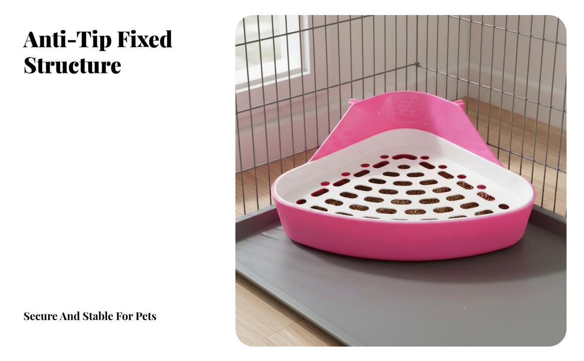 Small Pet Toilet Spill-Resistant Bunny Potty Easy to Clean Chinchilla Toilet