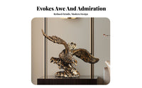 Spreading Extended Avian Figure Figurine Housewarming Gift Avian Figure Statue House Decoration Hand-Painted Patriotic Decor