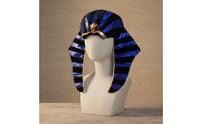 Striped Design Gold Egyptian Costume Crown Halloween Party Prop Egyptian Snake Headdress Comfortable Elastic Flexible Lining Pharaoh Crown for Women, Men, Cosplay, Performance, Photo Session