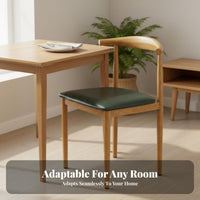 Nordic aesthetic Yrear Chair Minimalist Design textile Side Chair Ergonomic supportrest Seating Furniture Wood Grain Finish for Restaurant Owners, Interior Designers, Office Workers, Dining Room, Kitchen, perusing corner, Bedroom