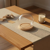 Glass Dome Wooden Base Minimalist Design Spherical Glass Dome with Base Clear Globe Cover Handmade House Decoration DIY