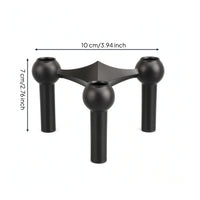 Triangular Candle Holder Modern Candle Holder with Three Cups 3-Arm Candelabra Elegant Stable for Dining Table, Dinner Parties