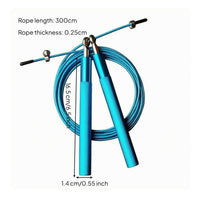 Textured Grip Steel Wire Jump Rope Fluent Rotation Ball-Bearing Jump Rope Swivel Connection for Exercise