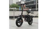 Powered Folding Electric Bike Disc Brakes Portable Commuter Electric Bicycle Shock Absorption Compact Foldable Cycle 3 Riding Modes for Designated Drivers, Commuters, City Commuting, City Travel, Last-Mile Transport