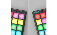 Wireless Drum Pad Controller Rechargeable MIDI Controller with 16 Pads Compact MIDI Drum Pad Plug and Play for Beatmakers, Home Studio, Desk
