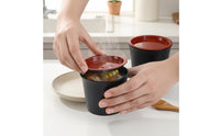 Fitted Lid 160 Ml Soup Cup Black Lidded Soup Cup Cylindrical