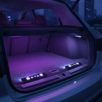 2 Pieces Multicolor Car Ambient Light with Sensor Dynamic Modes Car Light Kit with Controller Control Bright Soft for Drivers