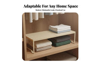 Extendable Design Wardrobe Shelf Divider Space Saving Carbon Steel Organizer Shelf Tool-No-Tools-Needed Assembly for Adults, Bedroom