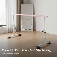 Multi-Functional Adjustable Height Ballet Barre Stable Adjustable Height Dance Bar Sturdy Construction Freestanding Dance Barre High Load-Bearing Capacity for Adults, Dancers, Beginners, Mind-Body Practice Room, Gym