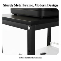 Space-Saving Wheeled Computer Tower Shelf Multi-Functional Printer Stand Mobile Design Office Furniture Lockable Casters for Students, PC gaming enthusiasts, Study Room, Under Desk, Bedroom