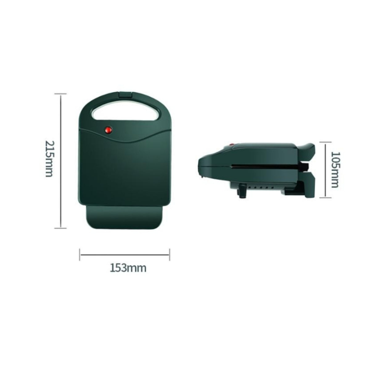Grill Ridges Electric Sandwich Maker Clamshell Design Sandwich Press Carry Handle Toastie Maker Indicator Light