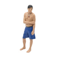 Miniature Human Figurine Realistic Standing Male Figure Tiny Painted Miniatures for Hobbyists, Collectors, Dioramas