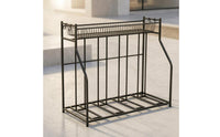 Two-Wheeler Storage Rack Top Mesh Shelf Bike Display Rack Vertical Bike Stand Hanging Hooks Adjustable Two-Wheeler Floor Stand