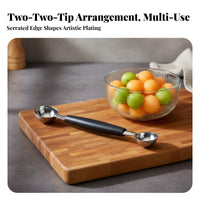 Double-Sided Fruit Dipper Er Stainless Steel Fruit Baller Ice Cream Dipper Multi-Functional Water Fruit Dipper Er