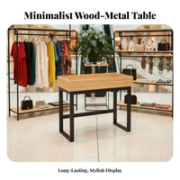 Multi-Functional Shop Marketing Table Multifunctional Island Display Stand Portable Craft Display Rack Sturdy Construction for Retailers, Vendors, Exhibitors, Supermarkets, Shopping Malls, Street Markets, Exhibitions