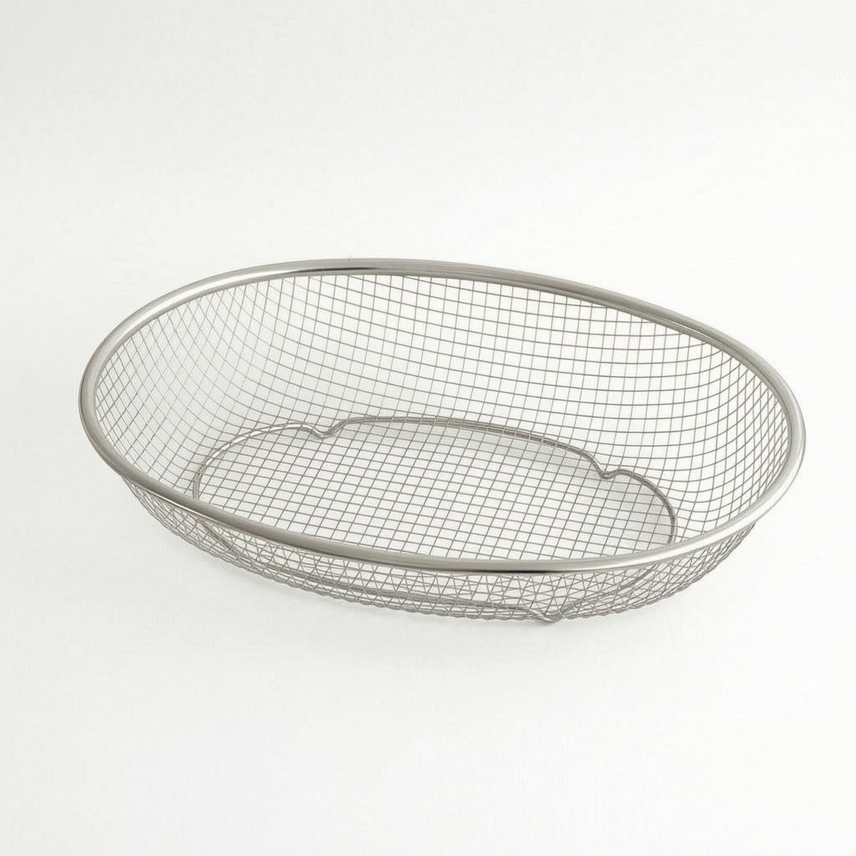 Fruit Basket Stainless Steel Wire Mesh Basket Oval for Home Organizers