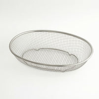 Fruit Basket Stainless Steel Wire Mesh Basket Oval for Home Organizers