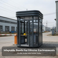 Portable Security Booth Fast Installation Security Guard Cabin Construction Sentry Box for Gatekeepers, Residential Communities, Toll Stations