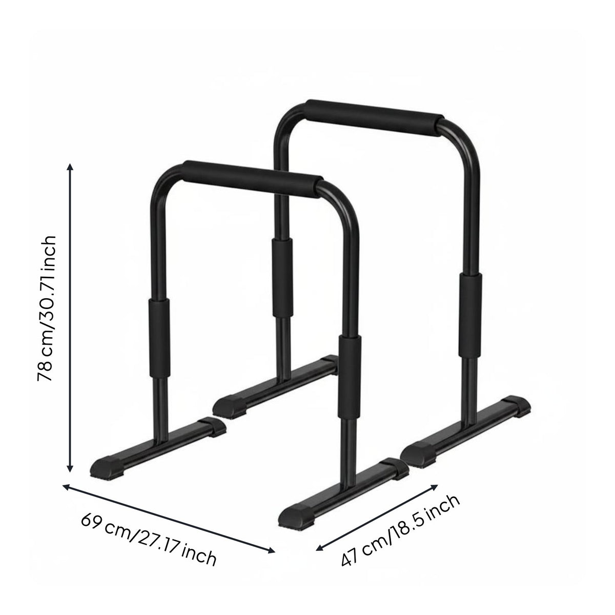 2 Pieces Heavy-Duty Non-Adjustable Exercise Bar Stable Base Portable Pull-up Bar Space Saving Freestanding Bodyweight Posts High Weight Capacity for Outdoor, Home Gym