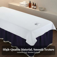 Oilproof Waterproof Beauty Bed Sheet Soft and Comfortable Massage Sheet with Face Hole Machine Washable for Masseuses, Estheticians, Spas