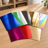 250g A4/A3 Gold/Silver Cardboard PET Mirror Aluminum Foil Paper for Photography Background Reflective Board Packaging Material