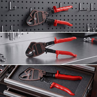 Ratcheting Wire Shear Insulated-Style Manual Wire Shear Heavy-Duty Snippers for Electricians, Electrical Work