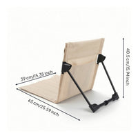 Floor Chair with Adjustable Positions Compact Reclining Floor Chair Lightweight Seat Cushion for Campers, Camping, Office Napping