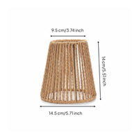 Handwoven Paper Rope Lamp Cover Natural Texture Paper Rope Light Shade Boho Decor Rattan Design Light Shade Rustic Charm for Hotel