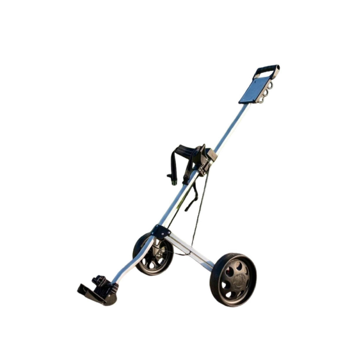 Lightweight Golf Bag Push Cart Easy Folding Two-Wheel Golf Cart Quick Fold Trolley Smooth Rolling for Course